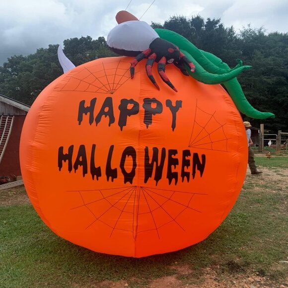 6Ft Pumpkin Spider Halloween Blow Up Inflatable Decoration with LED Light - Picture 1 of 14